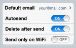 Settings screen Settings screen